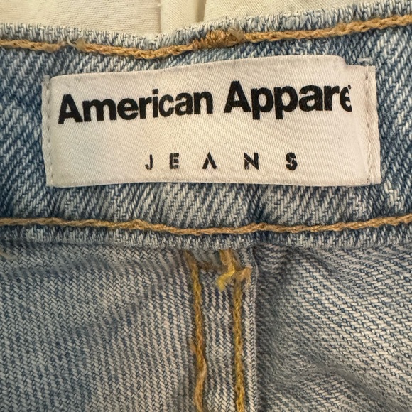 American Apparel Light Blue Jean Shorts - Picture 3 of 4